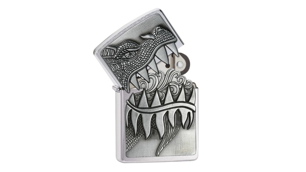 Zippo Classic Lighter with Flaming Dragon Design 4010766