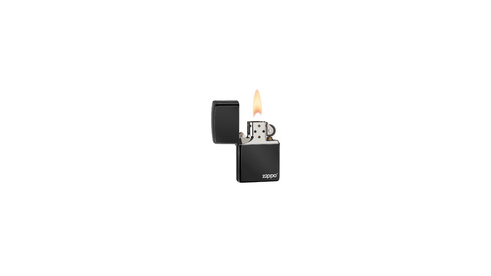 Zippo Classic Style Lighter w/ Zippo Logo, Ebony 24756ZL
