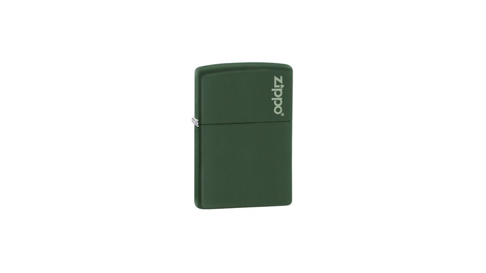 Zippo Classic Style Lighter w/ Zippo Logo, Green Matte 221ZL