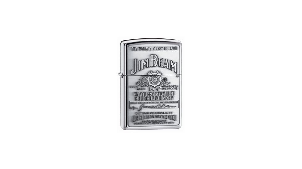 Zippo Jim Beam Classic Style Emblem Lighter, High Polish Chrome 250JB928