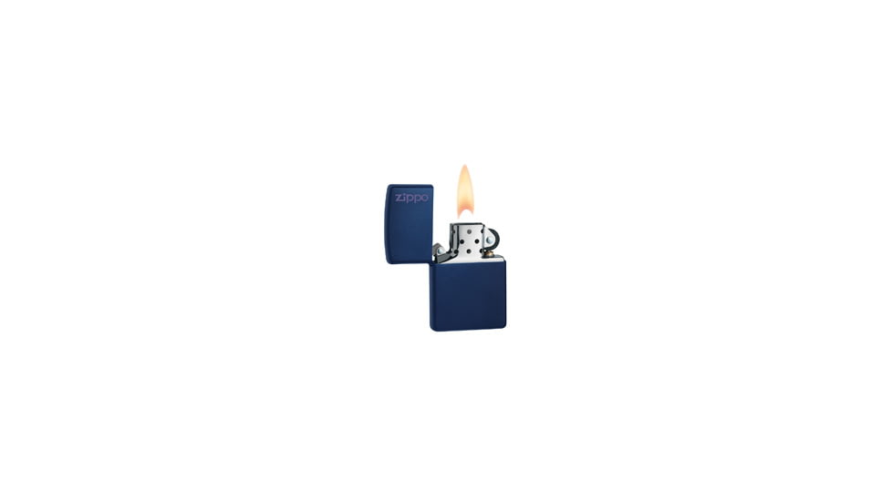 Zippo Classic Style Lighter w/ Zippo Logo, Navy Matte 239ZL