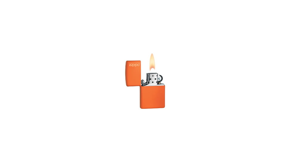 Zippo Classic Style Lighter w/ Zippo Logo, Orange Matte 231ZL