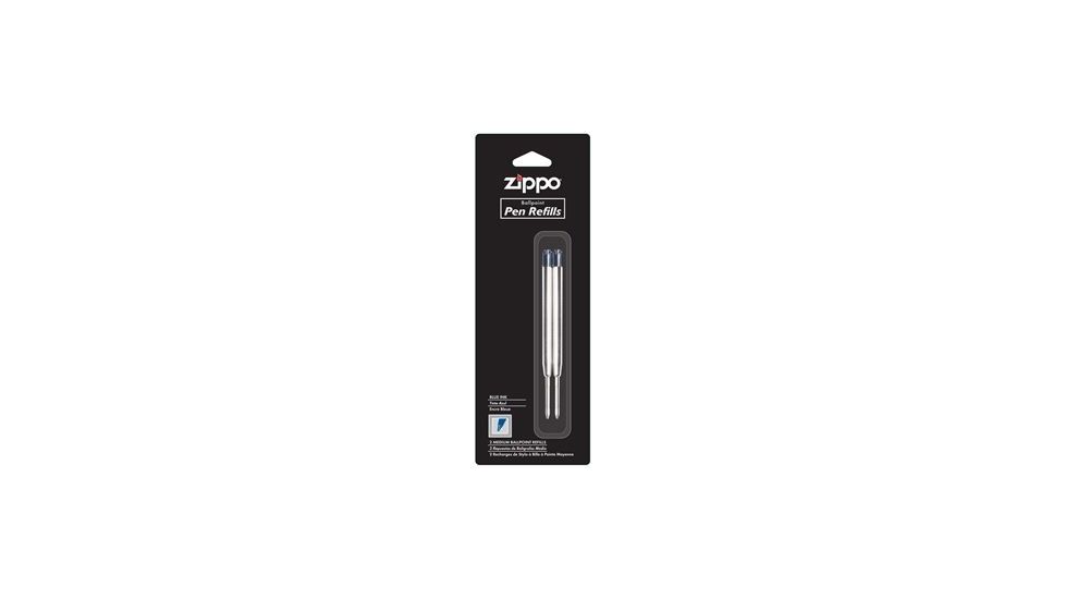 Zippo Blue Ballpoint Refill, Blue, 2 Pack 41126
