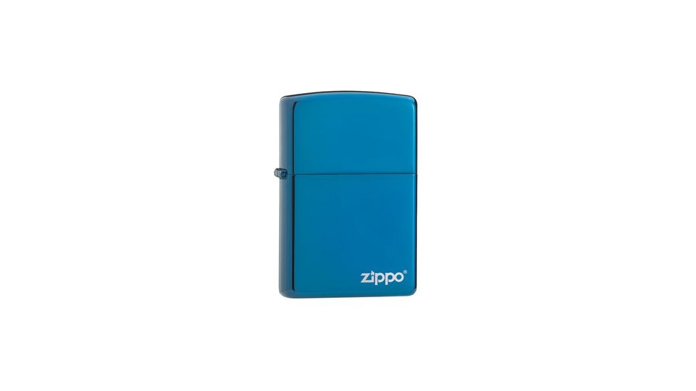 Zippo Classic Style Lighter w/ Zippo Logo, Sapphire 20446ZL