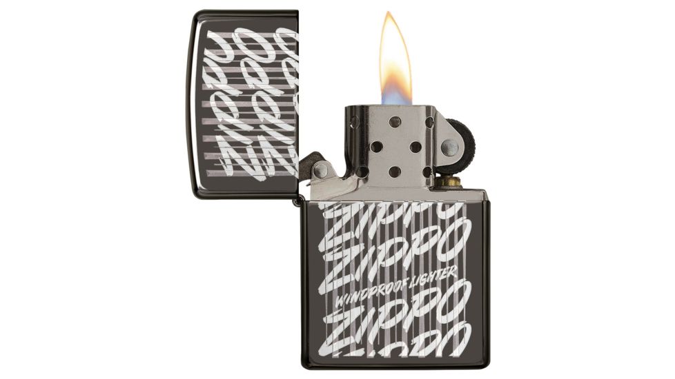 Zippo Script Black Ice Pocket Lighter, 29631