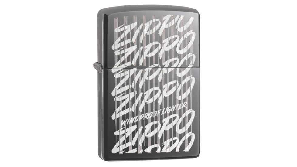 Zippo Script Black Ice Pocket Lighter, 29631