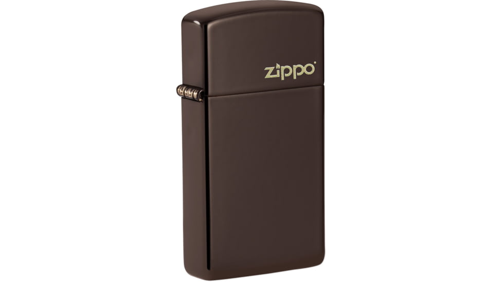 Zippo Slim Brown Logo