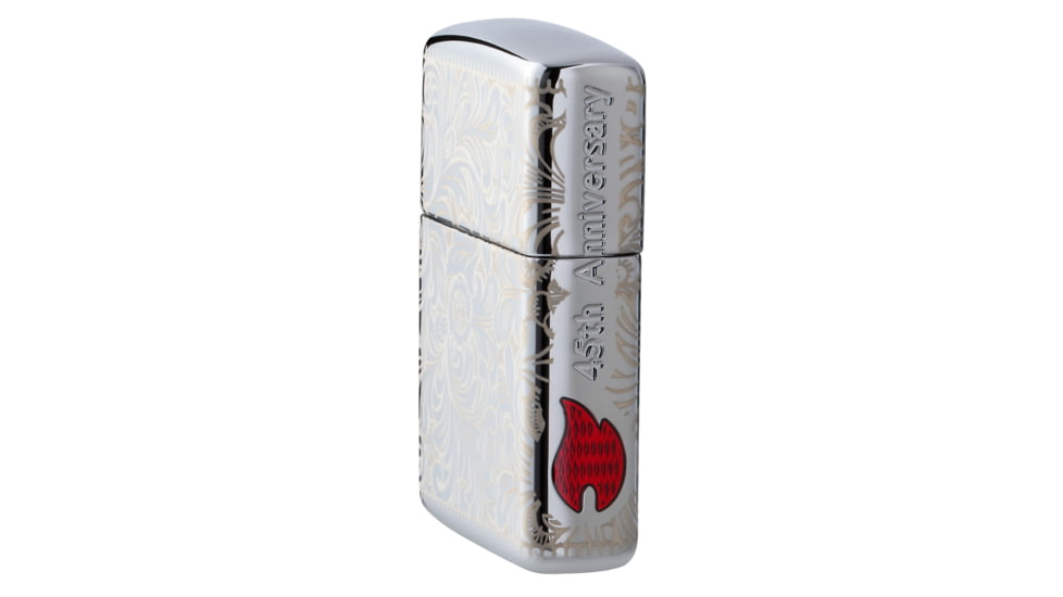 Zippo Venetian 45th AnniversaryLighter w/ Click, Silver, One Size, 49053