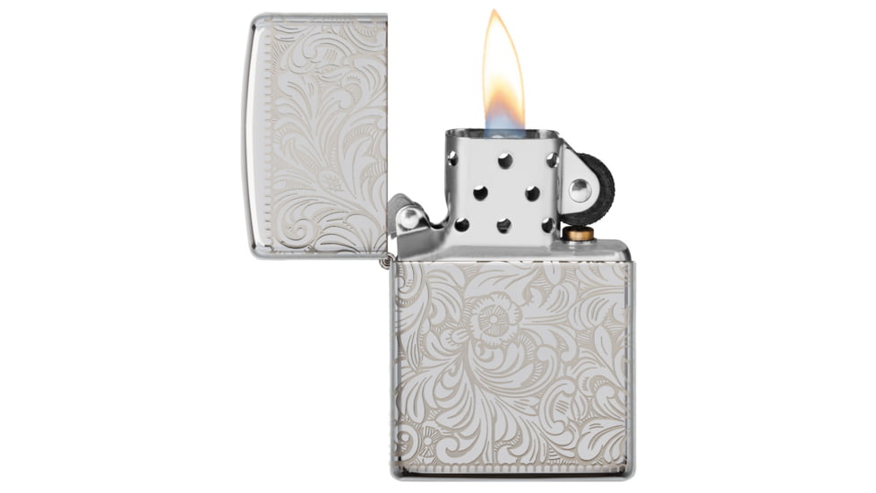 Zippo Venetian 45th AnniversaryLighter w/ Click, Silver, One Size, 49053