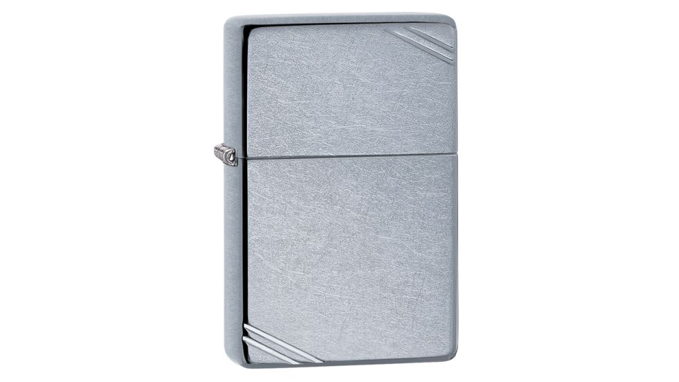 Zippo Vintage Street Chrome, Silver w/Slashes, ZI267