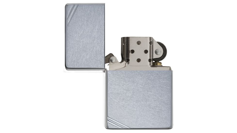 Zippo Vintage Street Chrome, Silver w/Slashes, ZI267