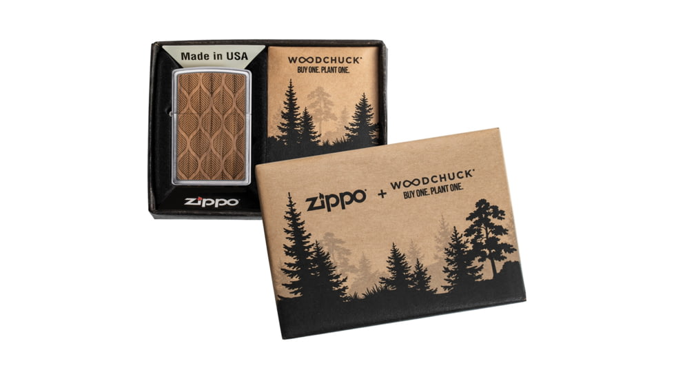 Zippo Woodchuck Walnut Leaves