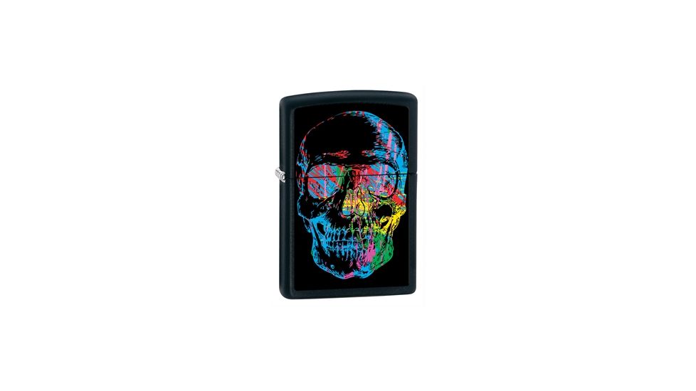 Zippo Skull Classic Style Lighter, Black Matte 28042