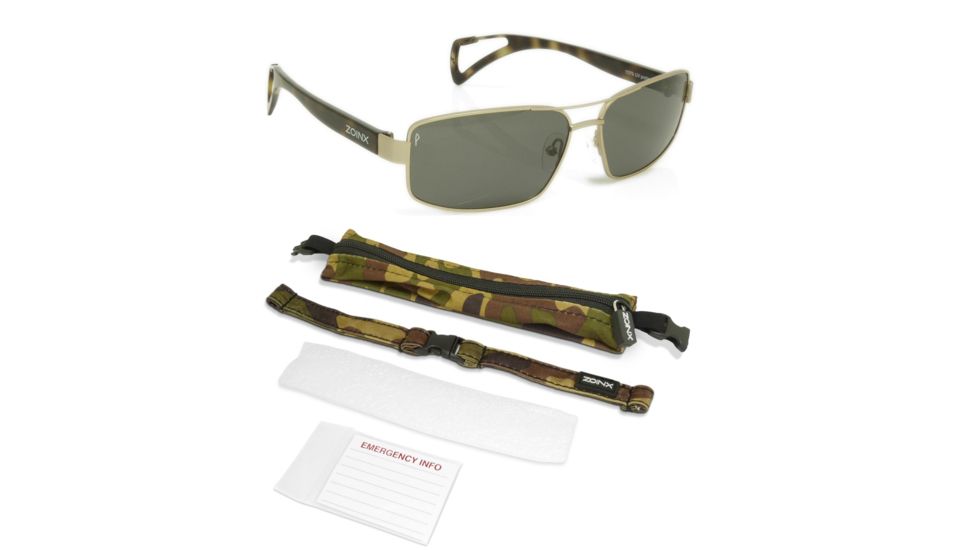 Zoinx Wrap Polarized Sunglasses - Mens, Bronze Aviator, Green Lens 4010451