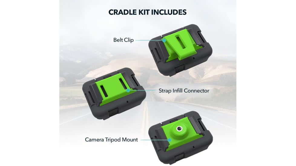 ZOLEO Cradle Accessory Kit, Black/Green, ZLCAK