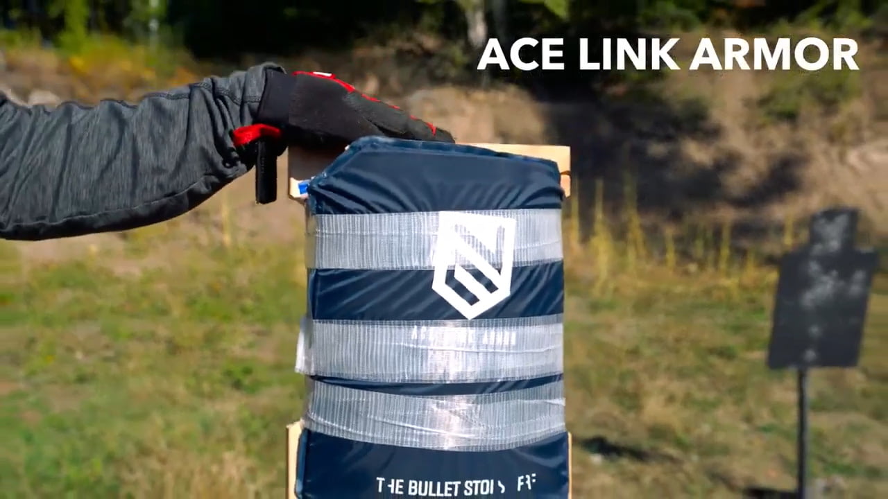 opplanet ace link armor soft armor vs 60 rounds of full auto 9mm video