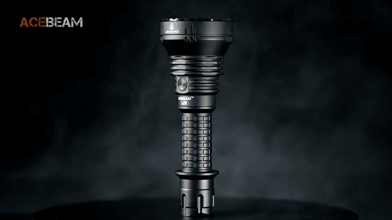 opplanet acebeam l19 best long rnge hunting flashlight video