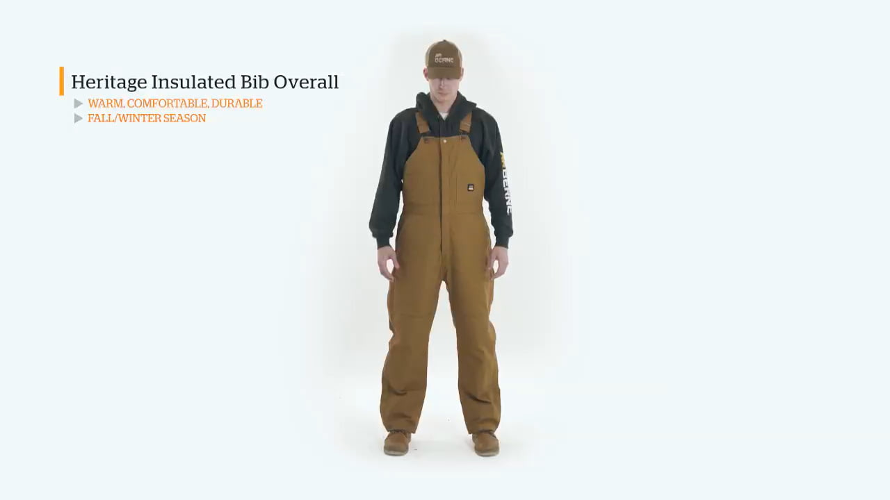 opplanet berne heritage insulated bib overall video