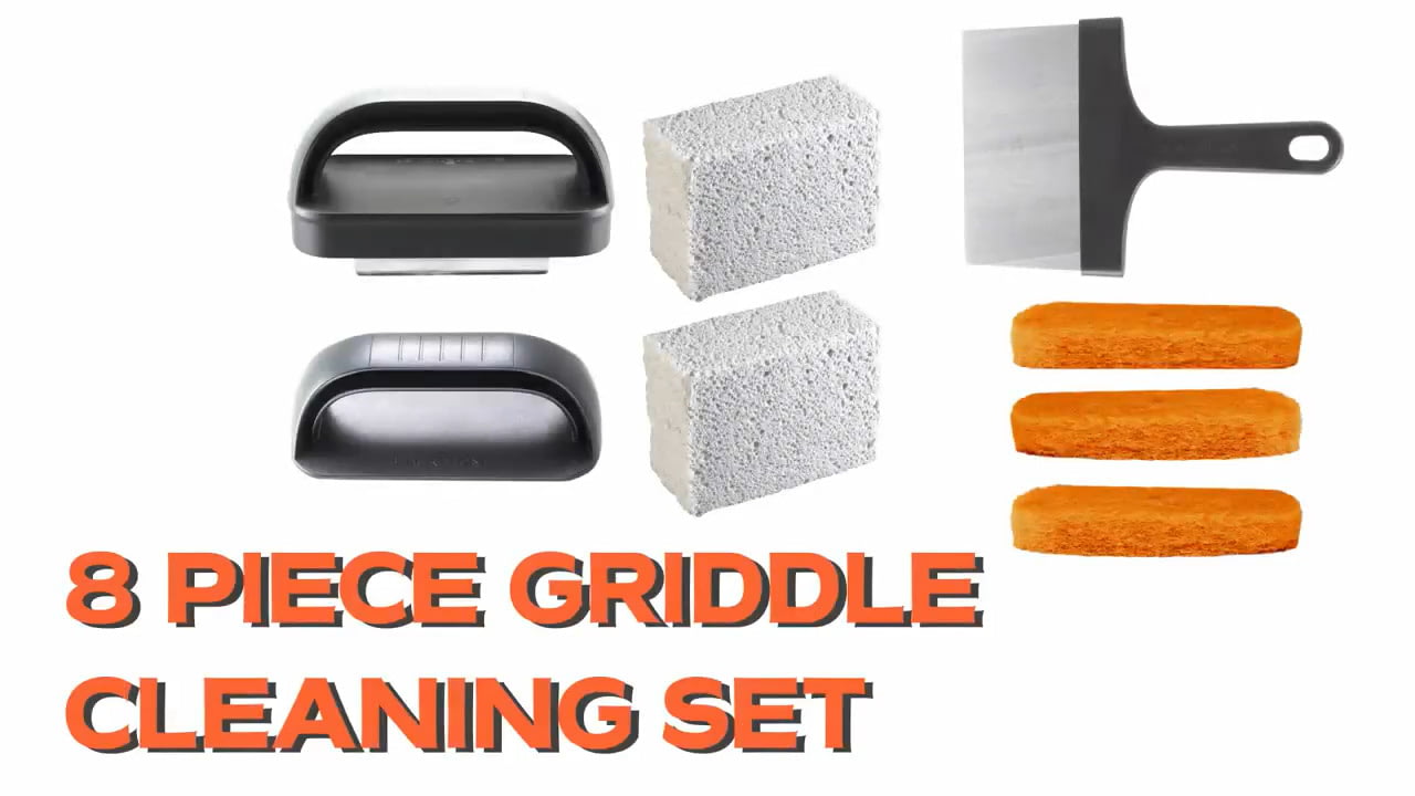 opplanet blackstone 8 pc griddle cleaning kit video