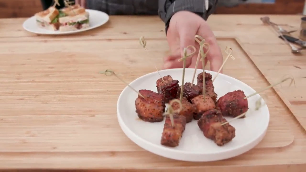 opplanet camp chef pork belly blts and burnt ends an old fashioned to wash them down video