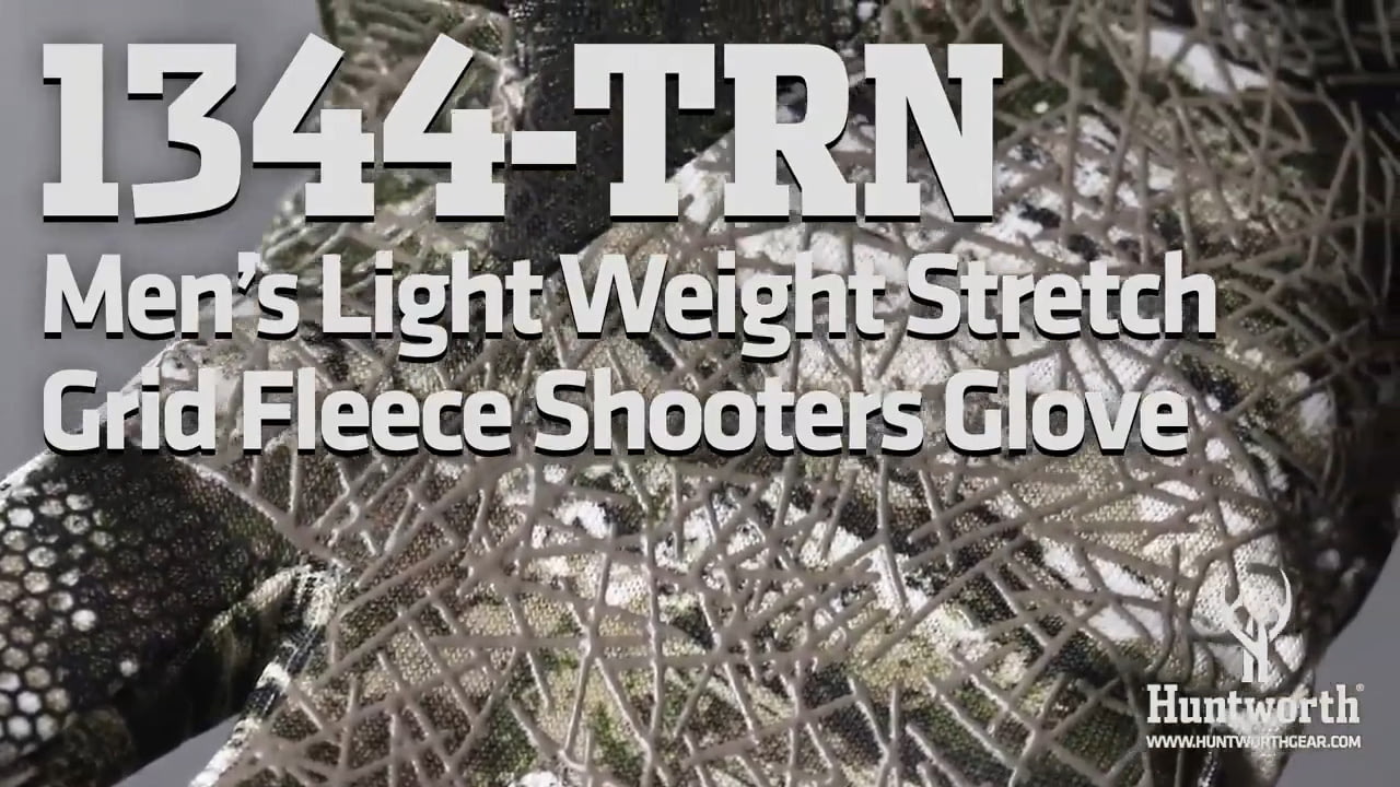 opplanet huntworth 1344 trn mens light weight stretch grid fleece shooters glove video