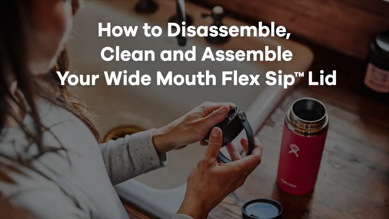 opplanet hydro flask wide mouth flex sip lid assembly and disassembly video