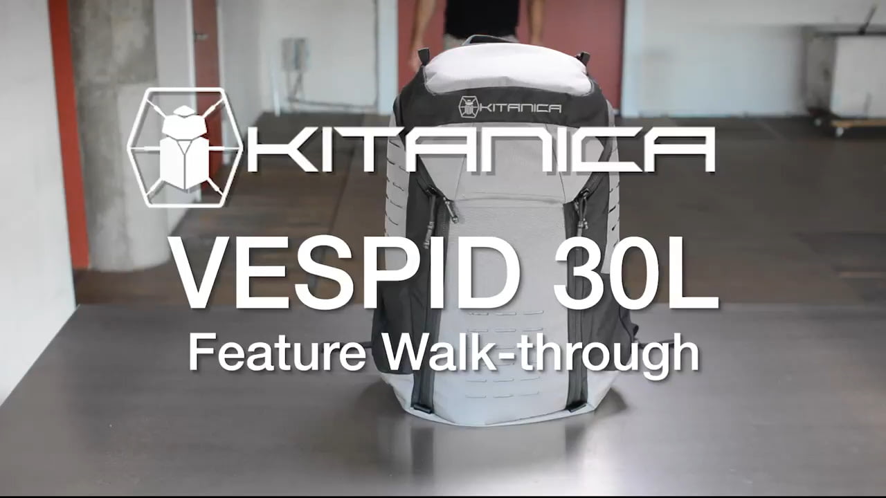 opplanet kitanica vespid 30l backpack feature walk through video