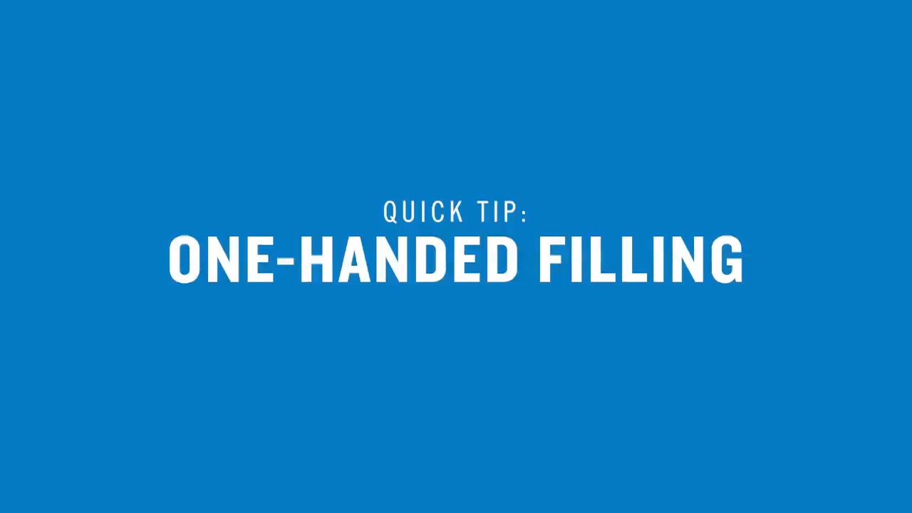 opplanet platypus big zip evo hydration reservoir one handed filling video