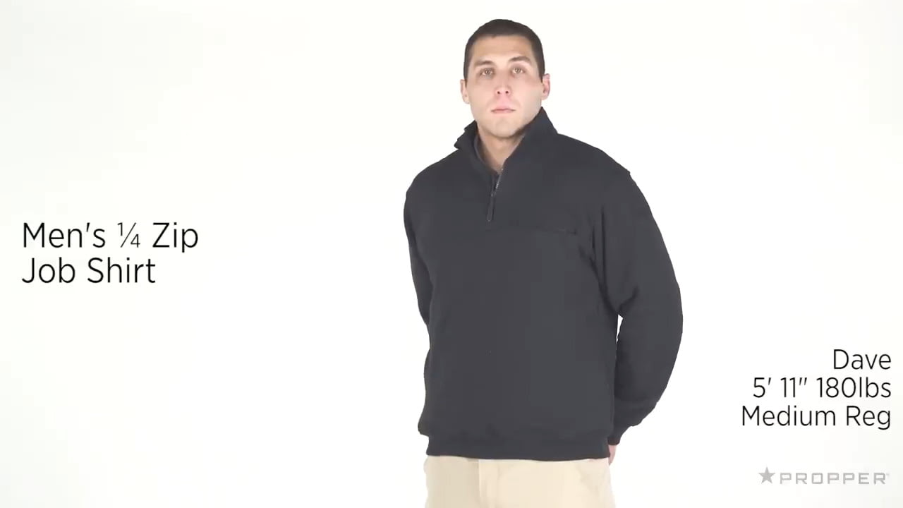 opplanet propper mens 1 4 zip job shirt video