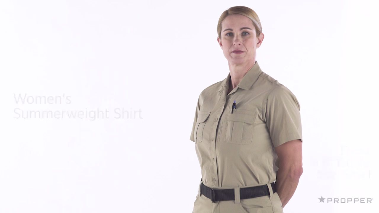 opplanet propper womens summerweight shirt video