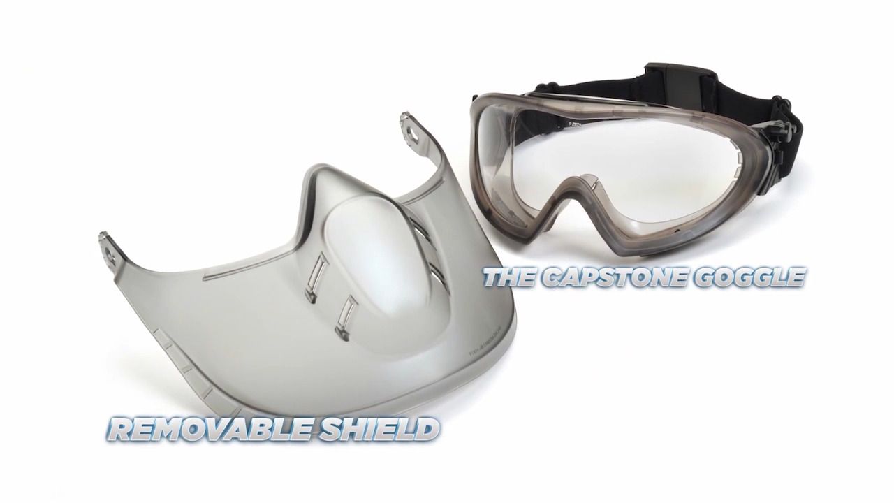 opplanet pyramex yx capstone goggles with face shield video