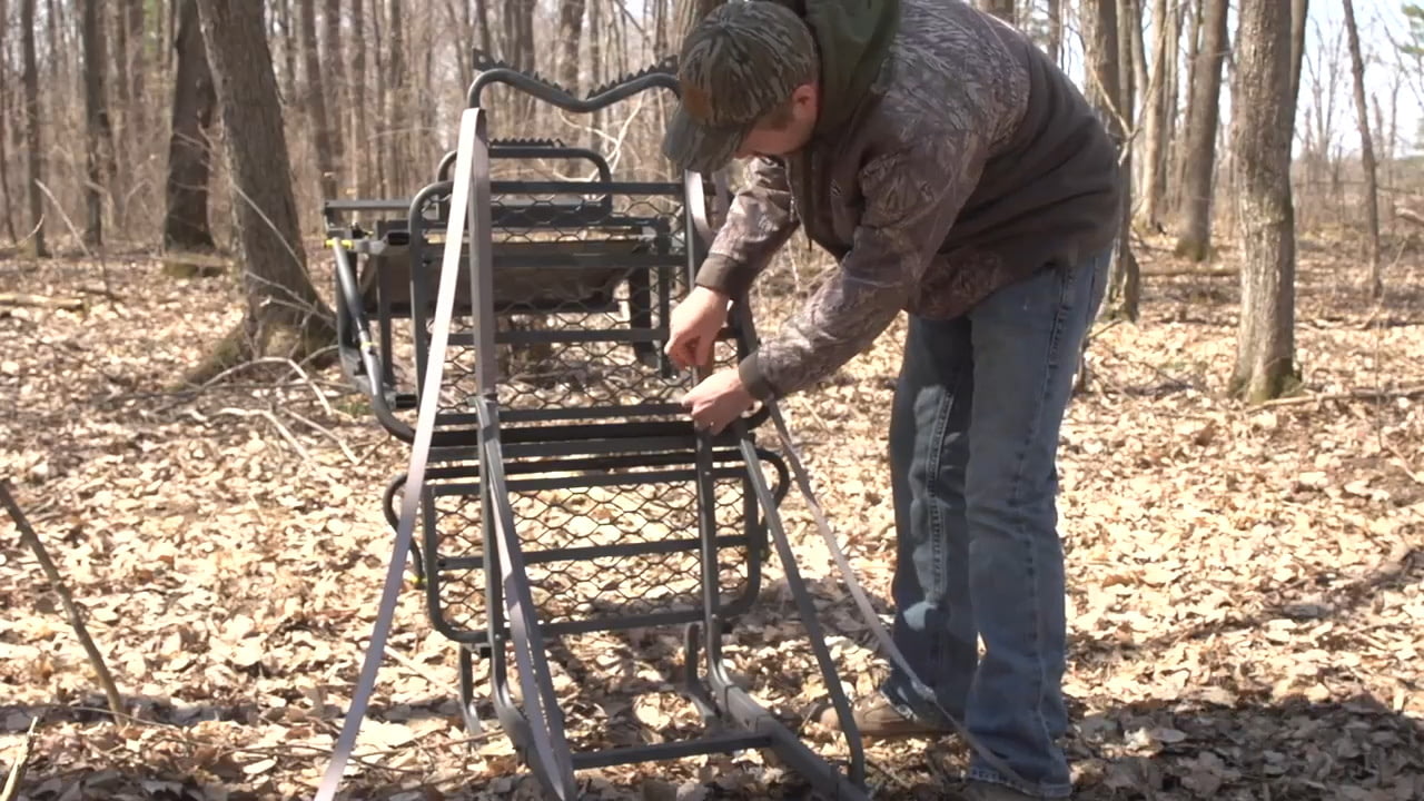 opplanet rivers edge treestands the lockdown lock it down from the ground video