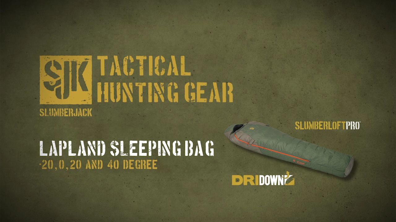 opplanet slumberjack lapland arms out mummy sleeping bag video