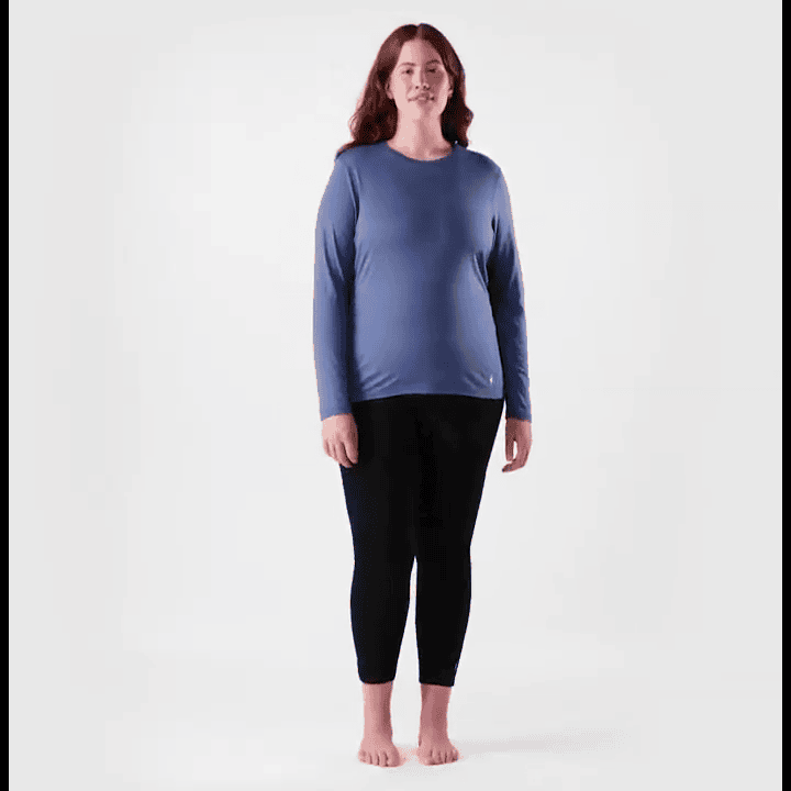 opplanet smartwool classic all season merino base layer crew plus womens video