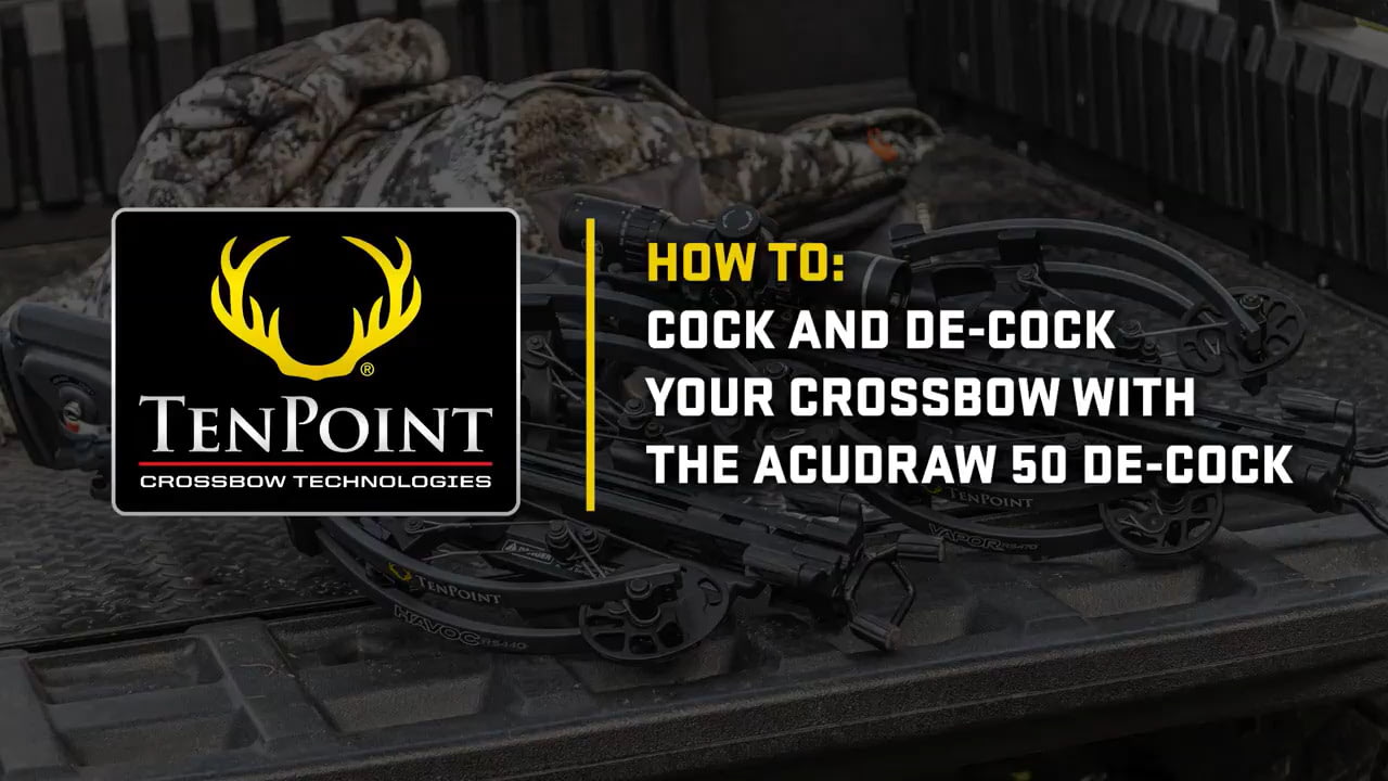 opplanet tenpoint acudraw 50 de cock how to cock and de cock your crossbow video